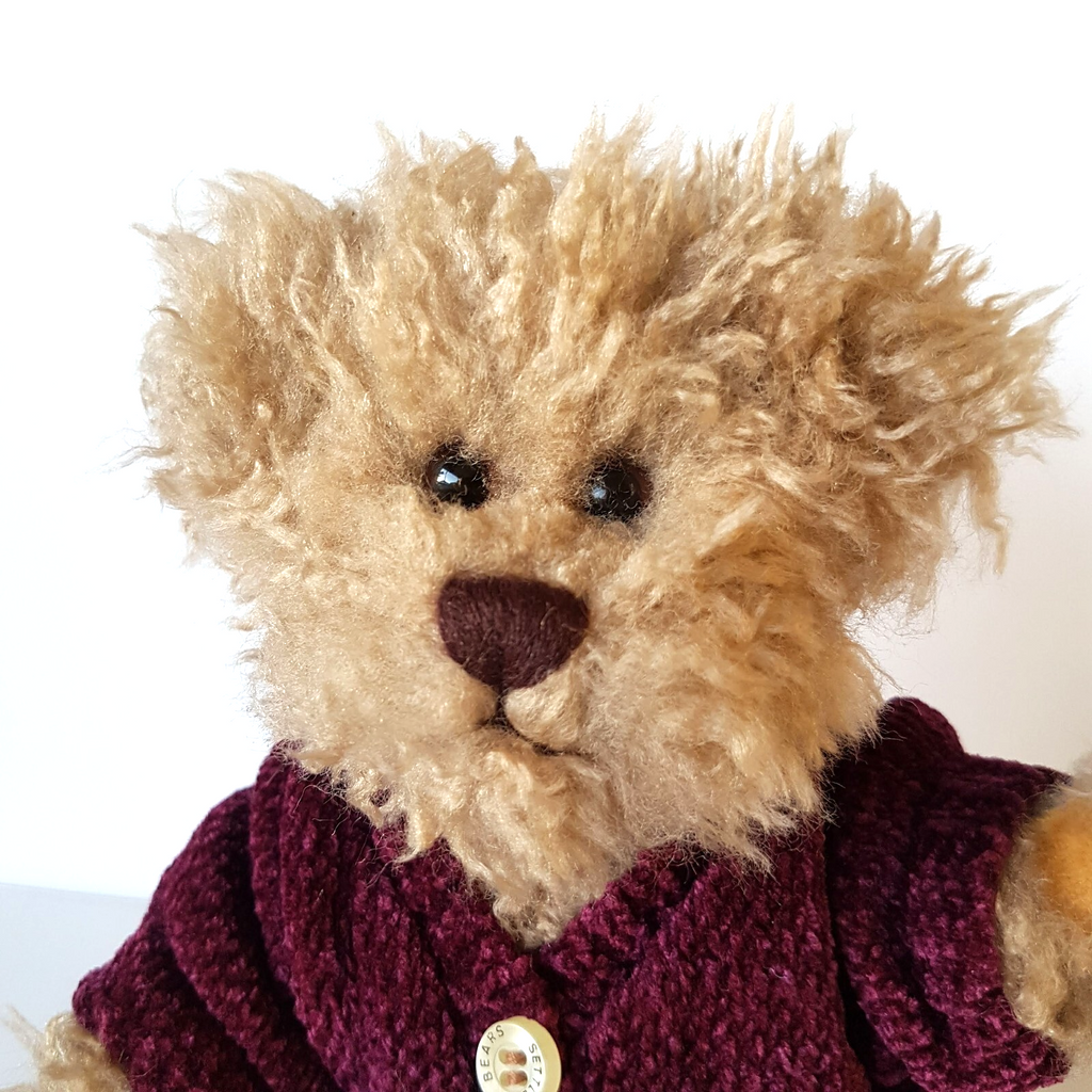SETTLER BEARS Teddy Bear Plush 24cm Stuffed Animal Soft Toy Cardigan Cute Unique1