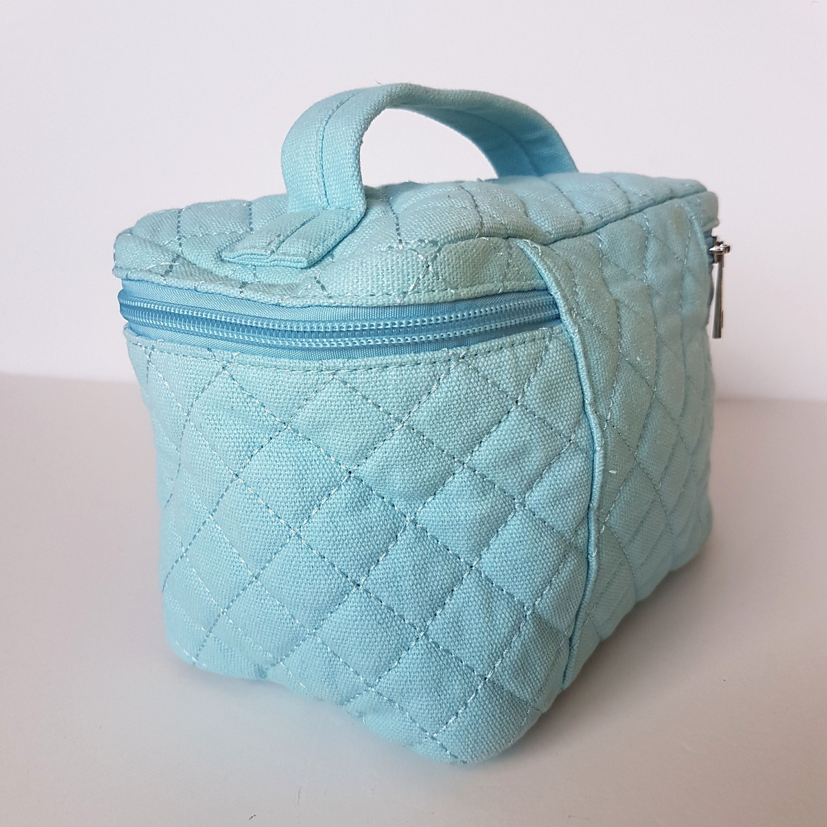 Polly Pocket MAKE UP BAG TOTE Blue Quilted Accessories 12cm Mattel Collectible4