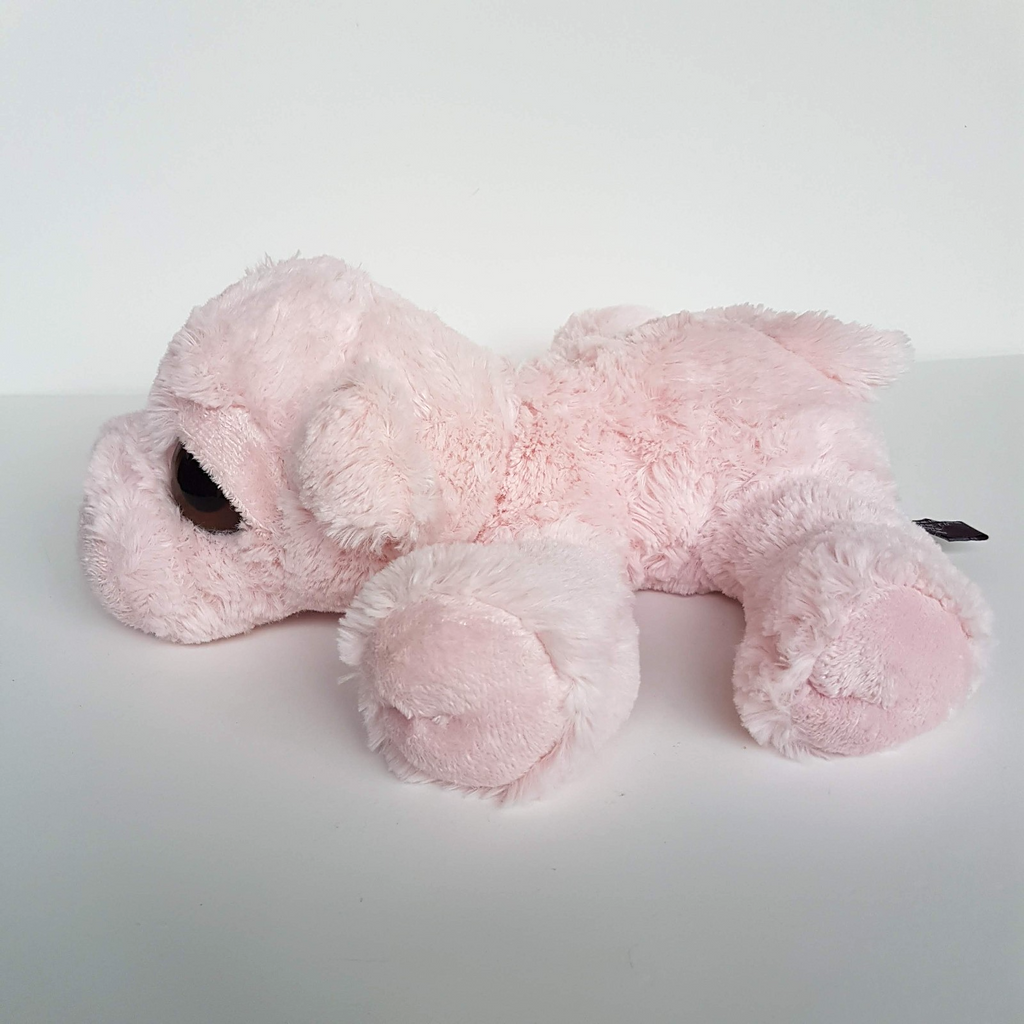 Paceko Trade LAYING PINK PIG Stuffed Animal 27cm Soft Toy Floppy Big Eyes Cuddly4