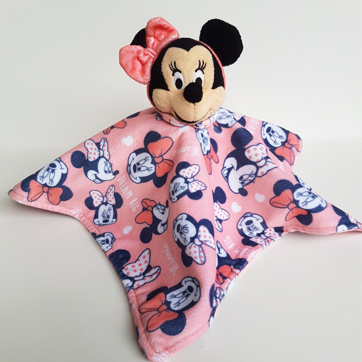 Disney MINNIE MOUSE Lovey Security Comforter Sleep Soother Baby Soft Toy0
