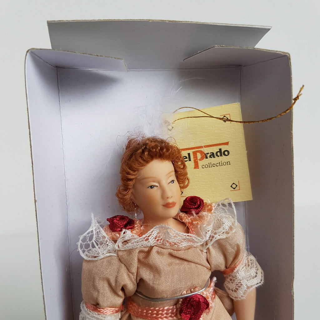 Del Prado Doll House VICTORIAN LADY Doll Woman Pink Dress BOX Collectible Toy10