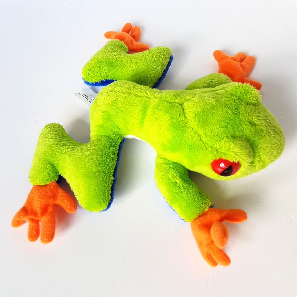 Neon RED EYED TREE FROG Plush 17cm Soft Toy Stuffed Animal Reptile Beanbag Toy6