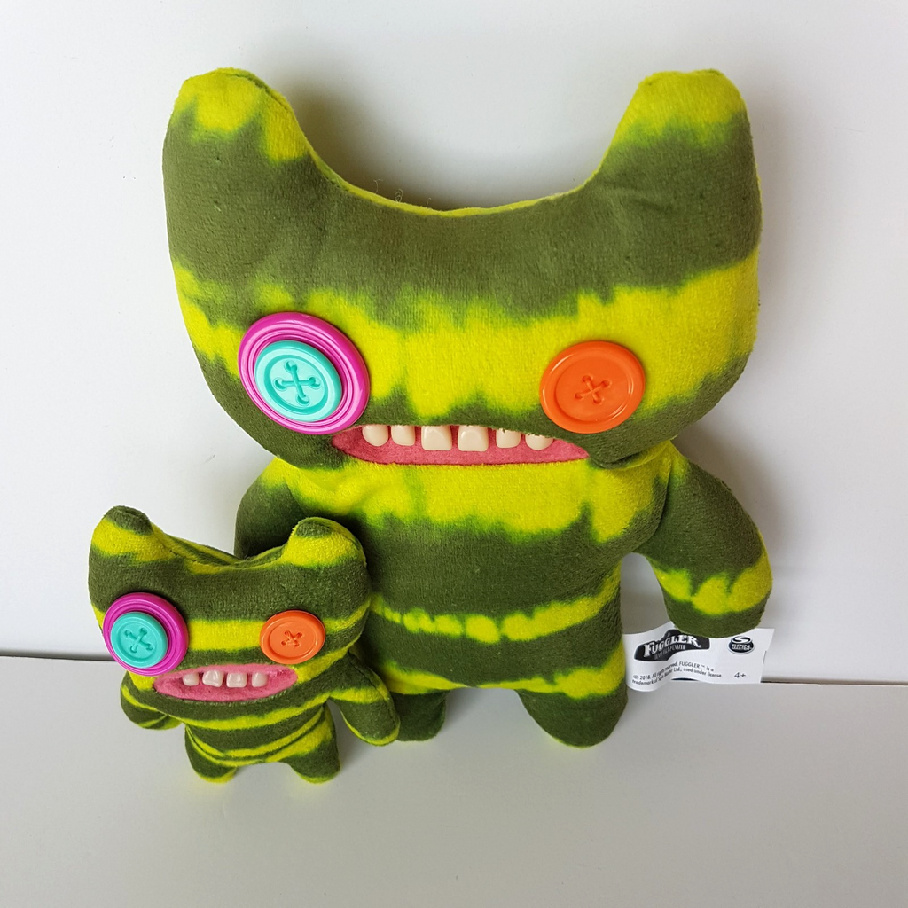 FUGGLER 2023 Laboratory Misfits Indecisive Monster + Mini Green Plush Soft Toys3