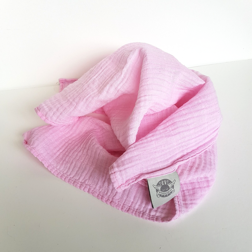 Weegoamigo PINK BABY MUSLIN BLANKET Small 58 x 53cm Soft Comforter 100% Cotton2