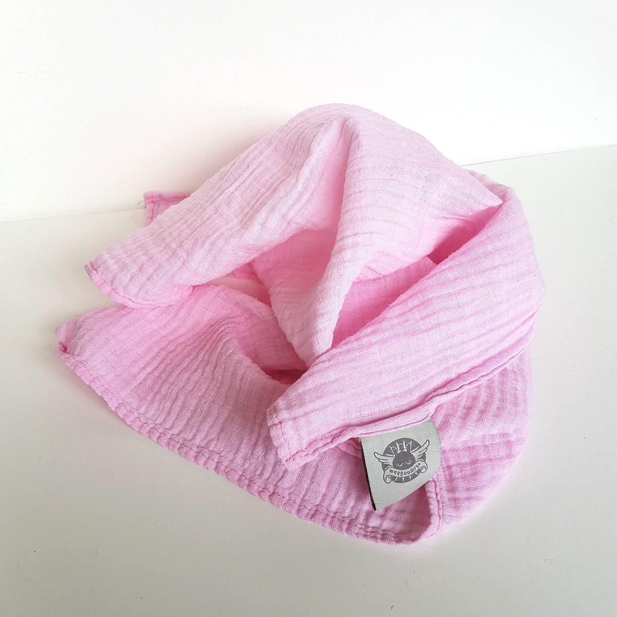 Weegoamigo PINK BABY MUSLIN BLANKET Small 58 x 53cm Soft Comforter 100% Cotton2