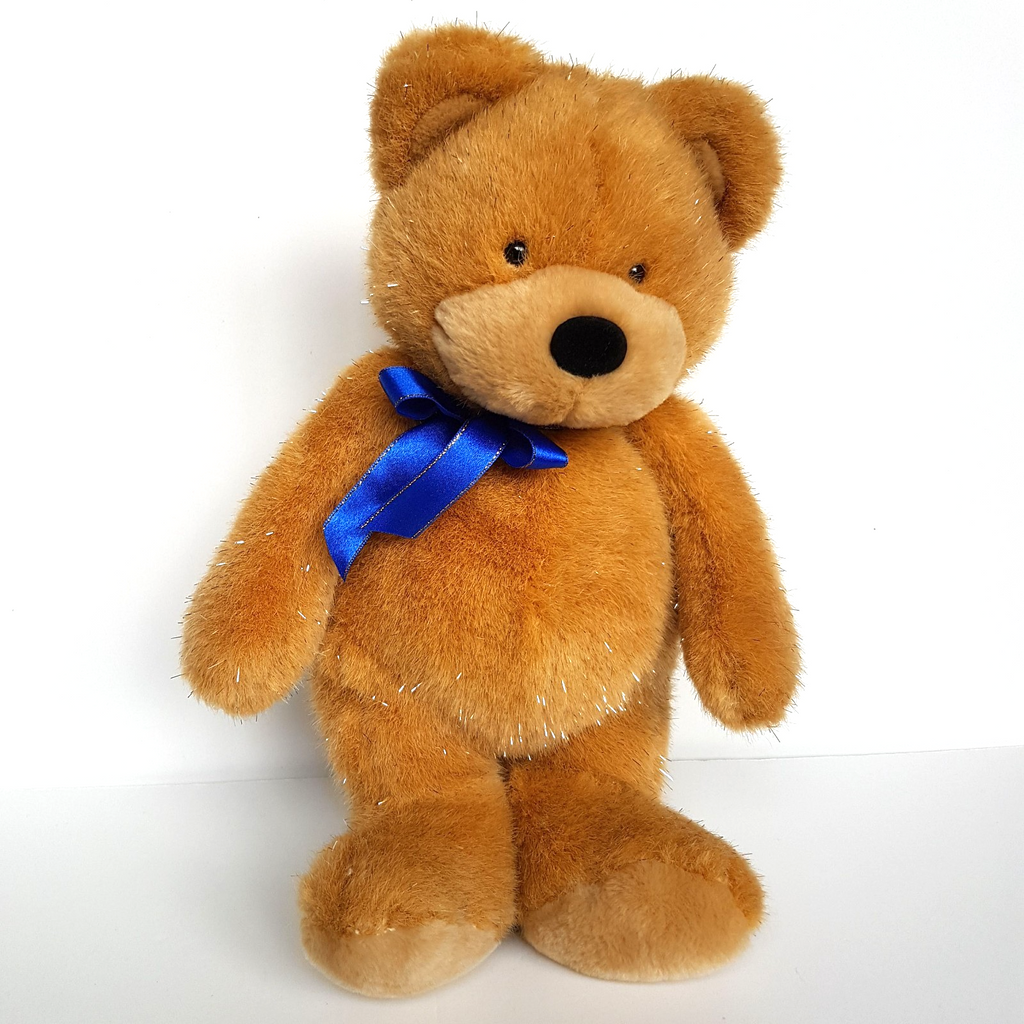 Metro Toys SPARKLY TEDDY BEAR Vintage Plush 32cm Stuffed Animal Soft Toy Foil1