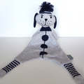 Indus GREY NAVY DOG Lovey Knit Plush Security Comforter Sleep Puppy Soft Toy0