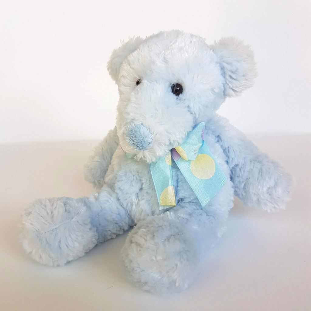 Minkplush FLOPPY BLUE LUKE Teddy Bear Tomfoolery 25cm Stuffed Animal Soft Toy0