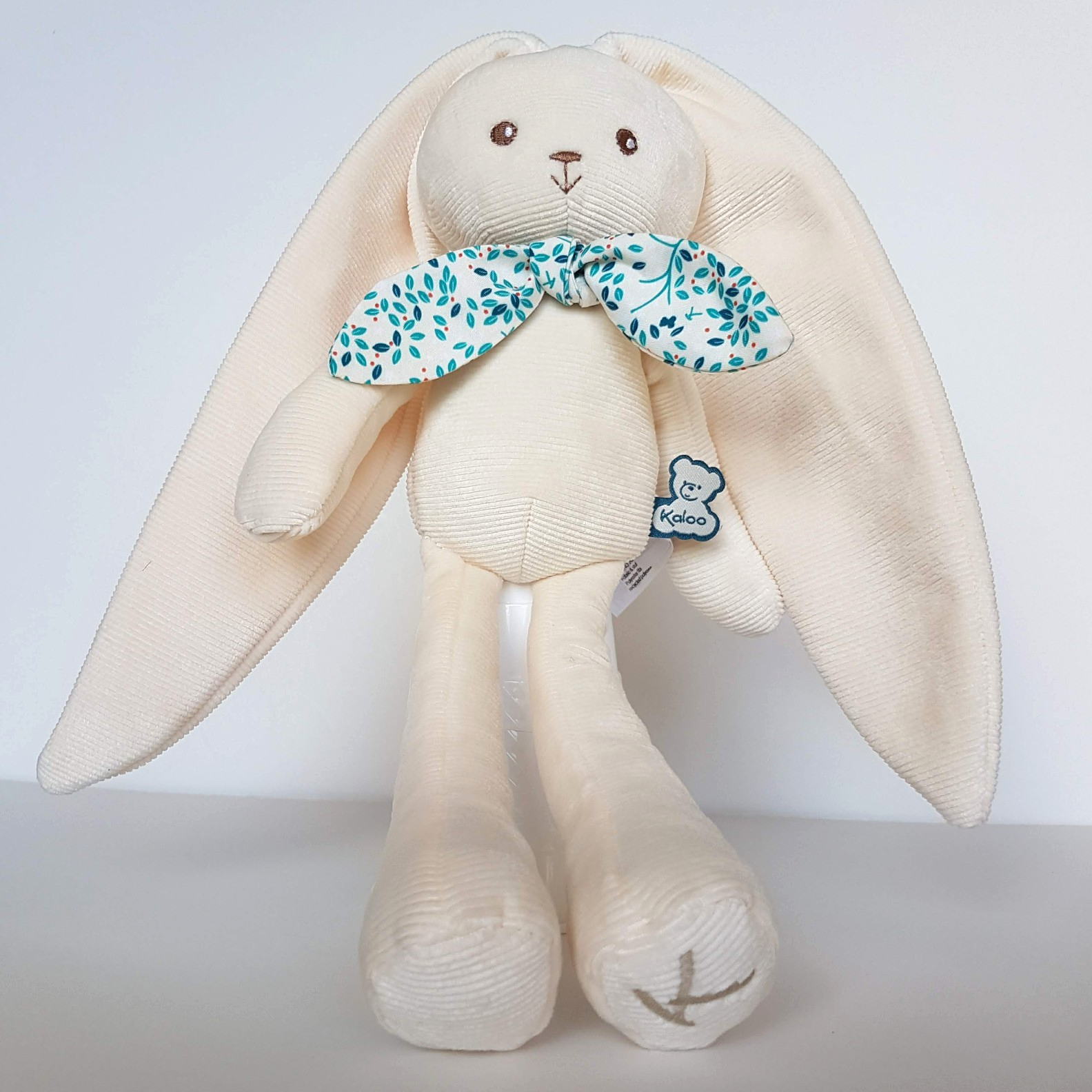 KALOO Baby BUNNY RABBIT Plush 31cm Stuffed Animal Soft Toy Corduroy Cream Floppy6
