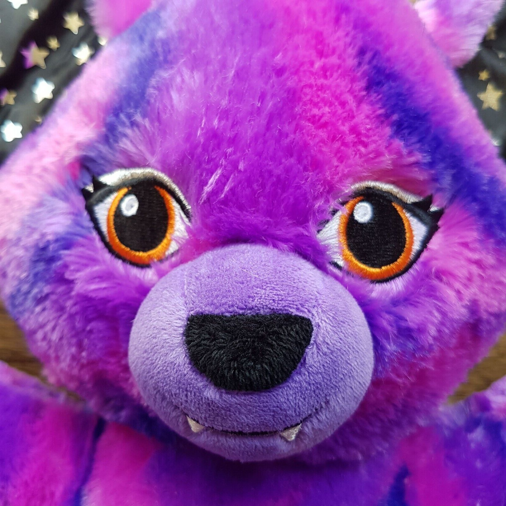 Build A Bear VAMPIRE BAT Plush STARRY NIGHT Purple Blue Stars Stuffed Animal Toy19