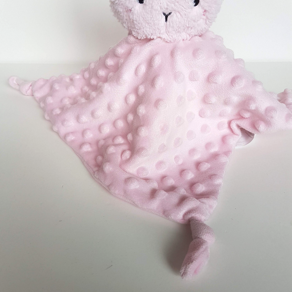 Kids & Co PINK BUNNY Plush Lovey Security Blanket Comforter Sleep Soft Toy Minky3