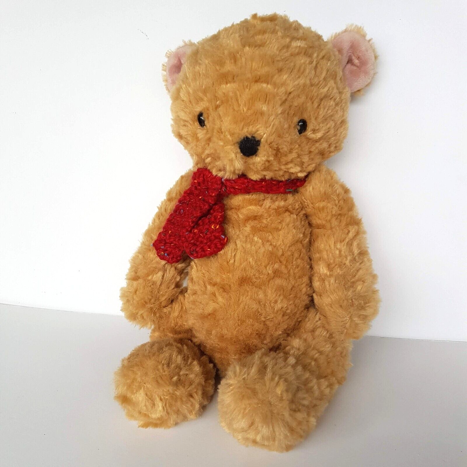 Tiger Tribe TEDDY BEAR Plush 30cm Stuffed Animal Super Soft Toy Red Scarf Cuddly1
