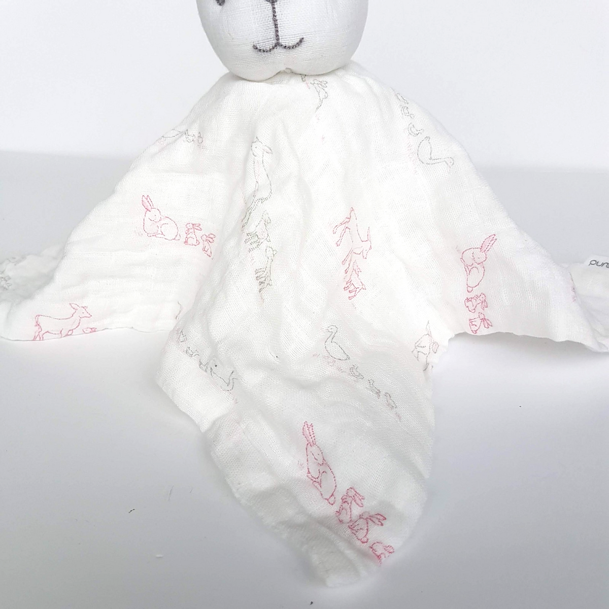 Pure Baby BUNNY RABBIT Lovey Cotton Comforter Plush Soft Toy Security Blanket2