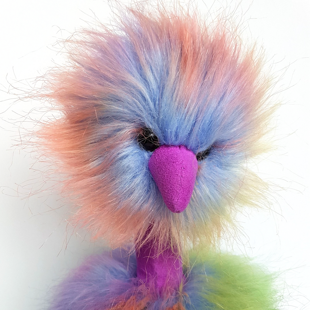 Jellycat RAINBOW POMPOM OSTRICH 37cm Retired Stuffed Animal Bird Soft Toy Cute4