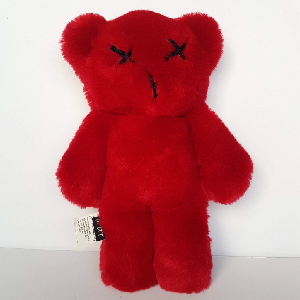 Britt Bear RED FLAT BEAR Teddy Plush 24cm Stuffed Animal Soft Toy Cuddly Sleep0