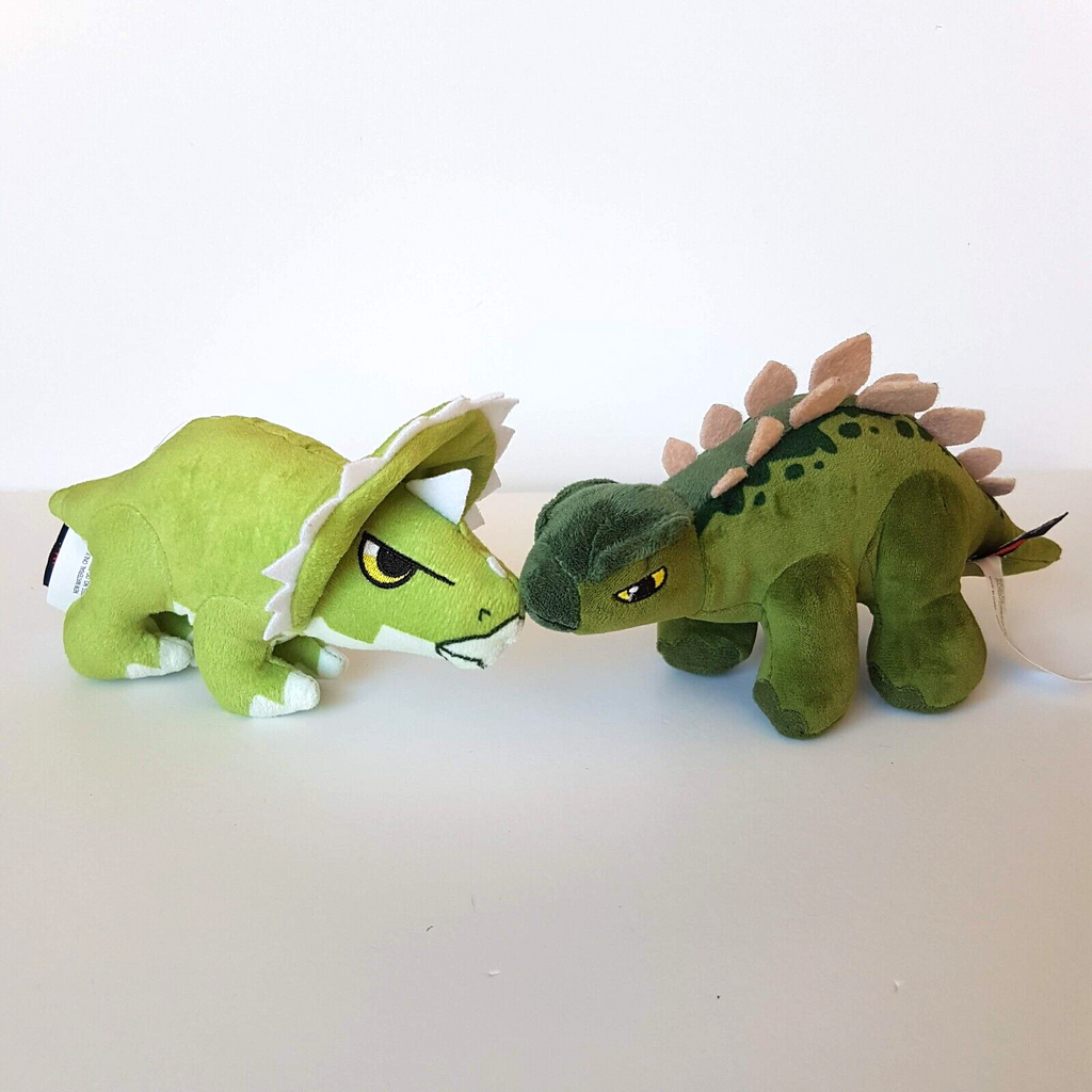 Mattel JURASSIC WORLD Dinosaur Plush Stegosaurus Triceratops SOUND Soft Toy0