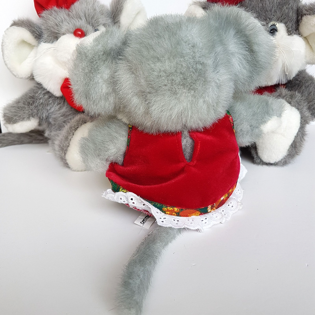VTG Commonwealth CHRISTMAS MOUSE FAMILY Decoration Plush Soft Toy Stuffed Animal6