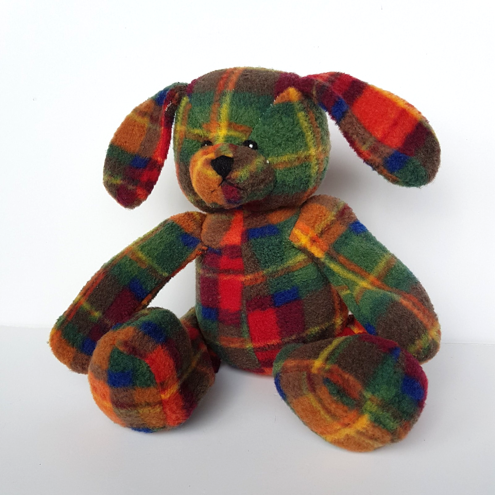 Floppy TARTAN PLAID RABBIT Plush 29cm Stuffed Animal Soft Toy Christmas Toys2