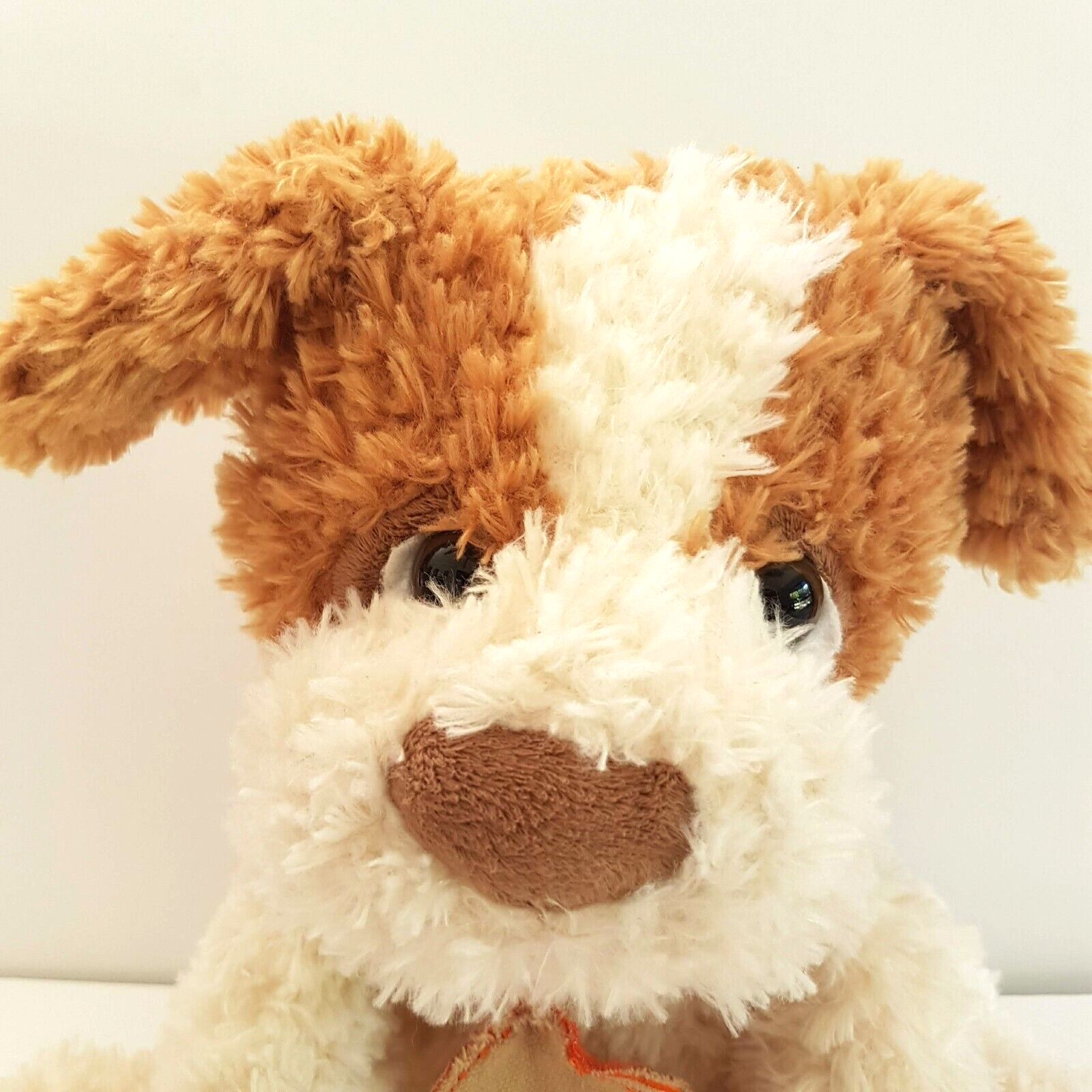 Smile CUDDLY PUPPY DOG Plush Floppy Soft Toy Cream Tan Stuffed Animal Cute2