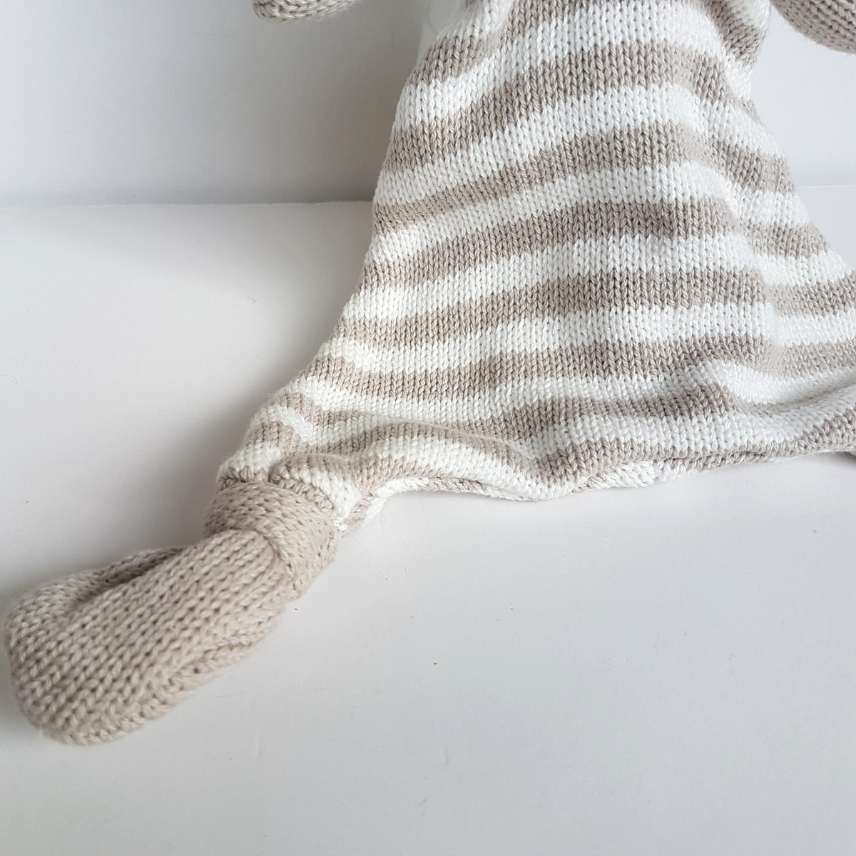 Living Textiles KNIT ELEPHANT Lovey Security Comforter Sleep Toy Soft Toy Stripe2