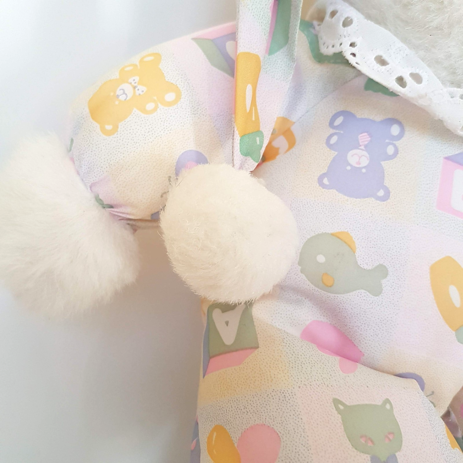 RARE Vintage Interpur BEDTIME BEAR Bunny Slippers 46cm Plush Soft Toy Rare Retro3