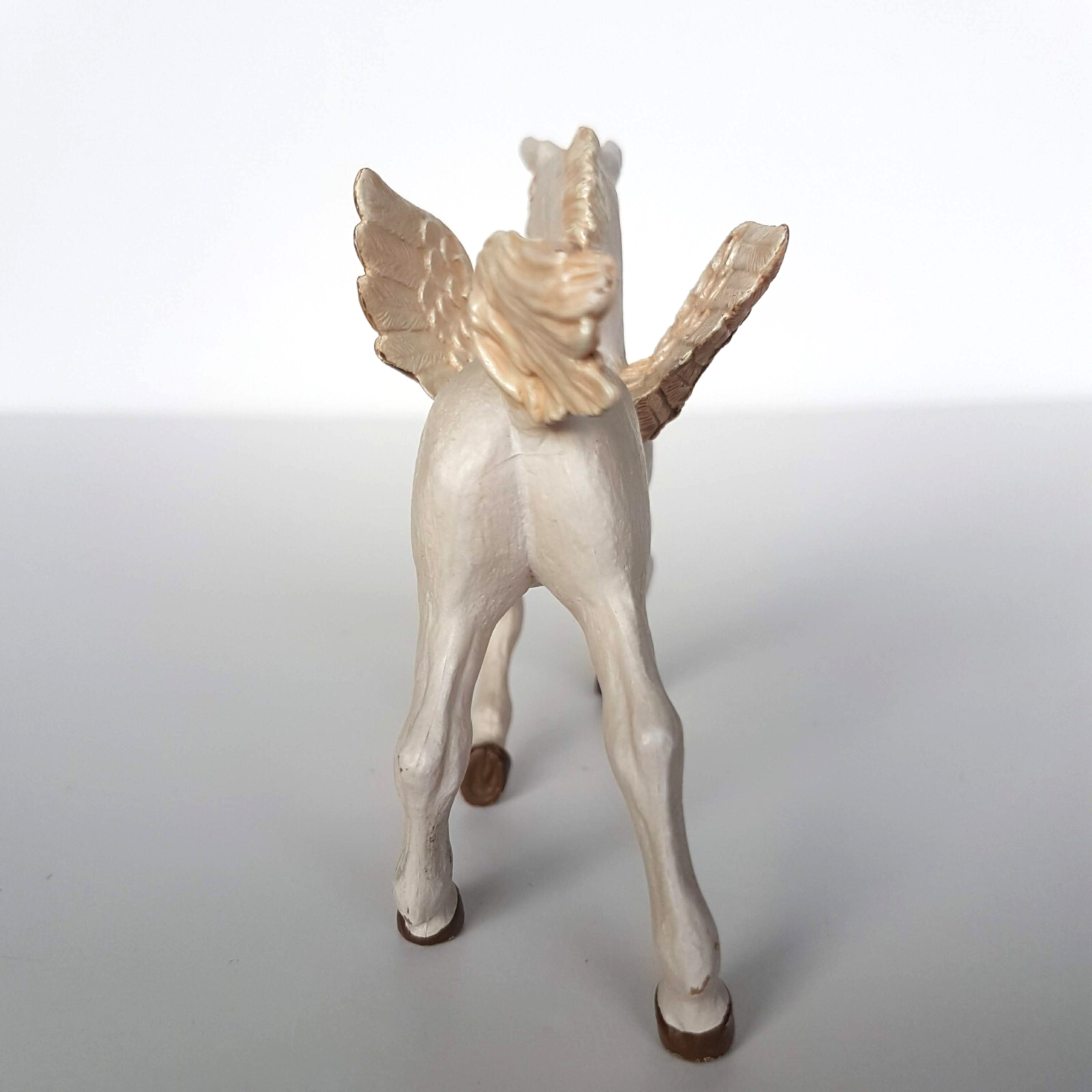 2011 PAPO BABY PEGASUS 9cm Magic Fantasy Horse Figure Figurine White Gold Toy #22