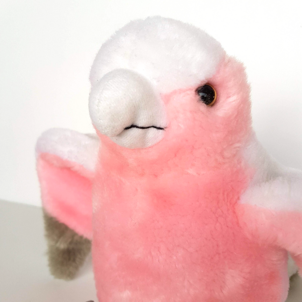 Harwil GALAH Pink Bird Hand Puppet Stuffed Animal Soft Toy Australian Native Toy1