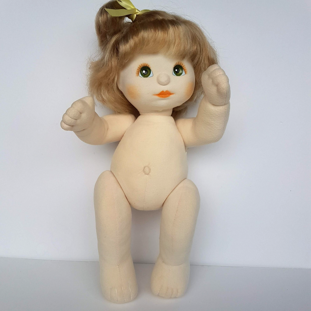 My Child Doll ASH TWO TONE TOP KNOT US Pale Skin 1986 Green Eyes Peach DRESSED13