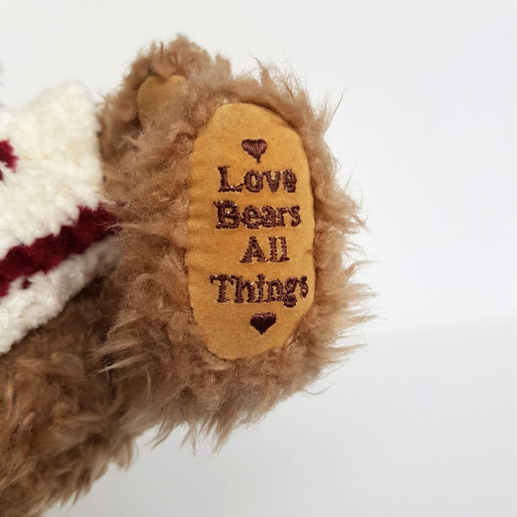 Adorable HEART LOVE BEAR Teddy 15cm Plush Stuffed Animal Soft Toy Knit Jumper5