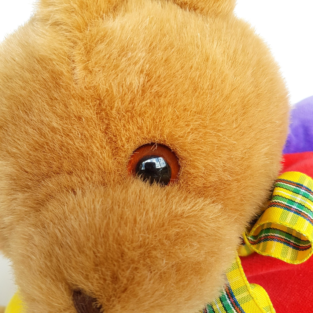 Supa Toys VELOUR TEDDY BEAR Colour block Soft Toy Stuffed Animal Bright Colour6