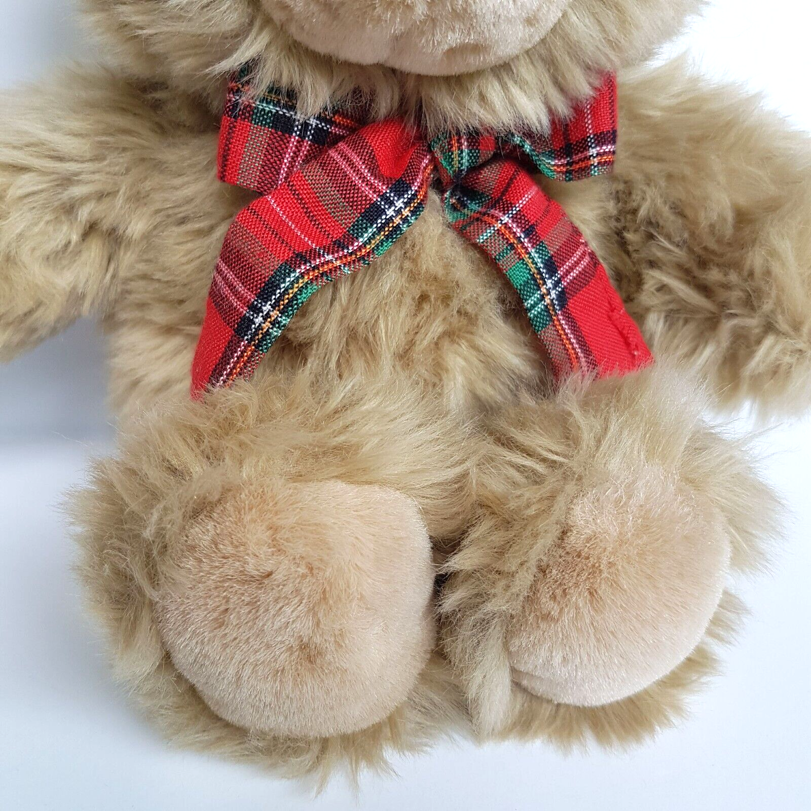 Tomfoolery TEDDY BEAR Plush 29cm Soft Toy Stuffed Animal Pet Tartan Bow Cuddly4