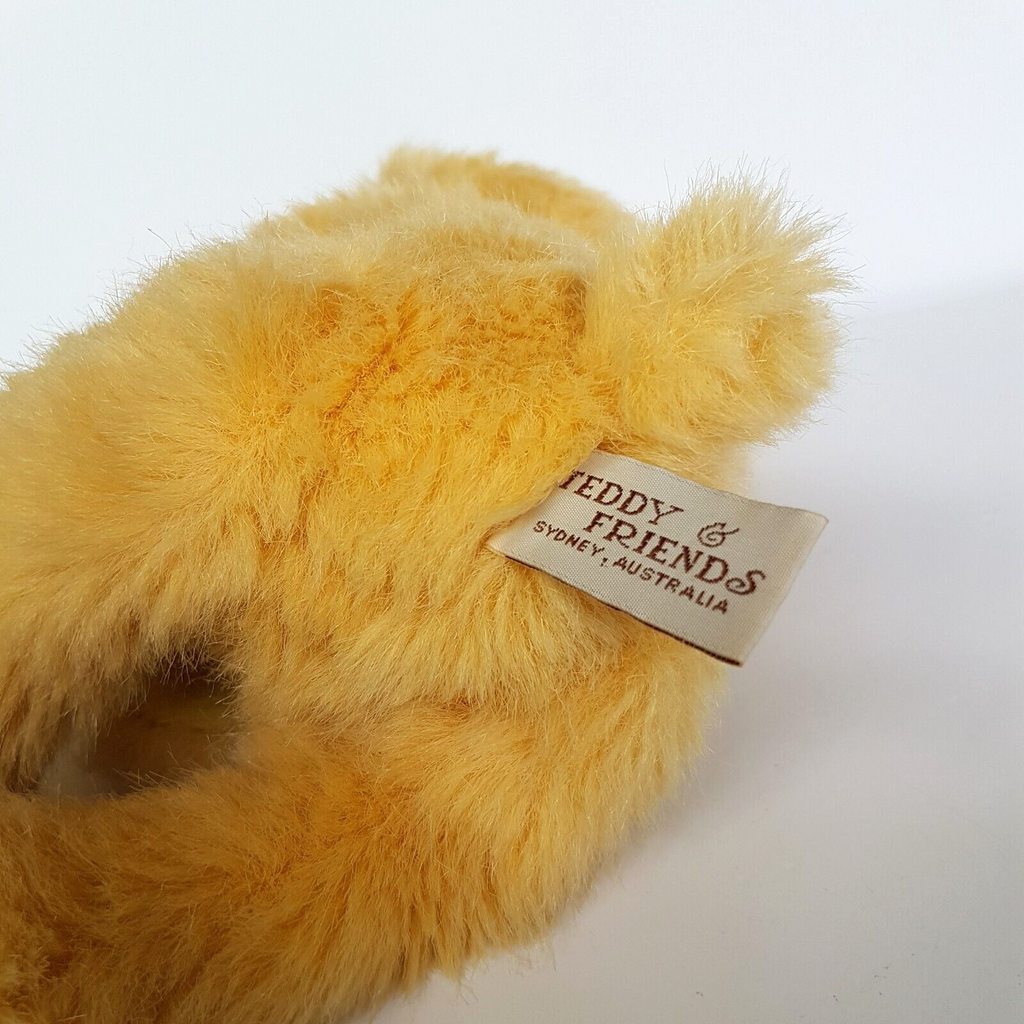 Teddy & Friends YELLOW TEDDY BEAR 29cm Soft Toy Stuffed Animal Plush Beans Bow10