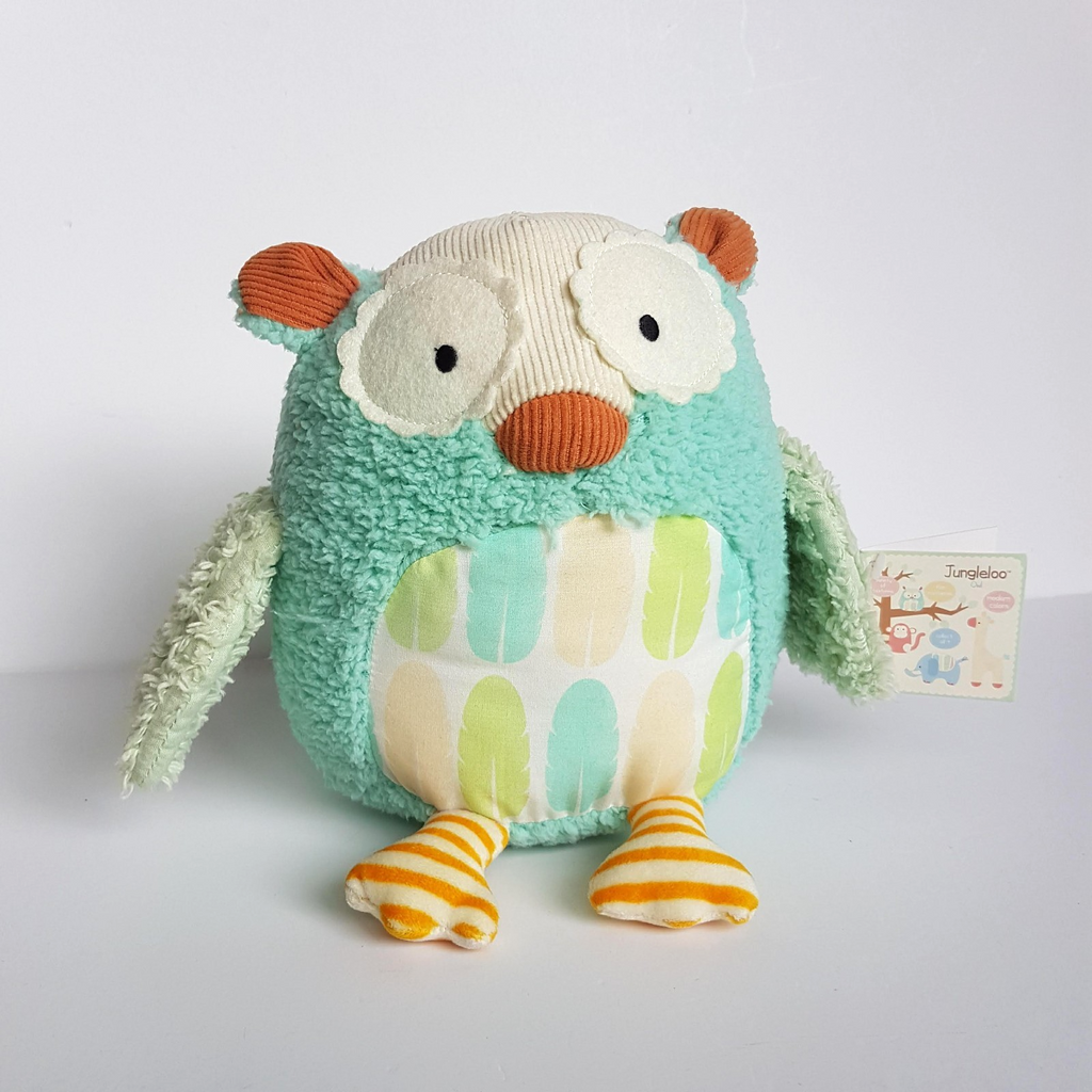 Russ Junglelee OWL BIRD Teal Pastel TAGS 19cm Plush Stuffed Animal Soft Toy Cute0