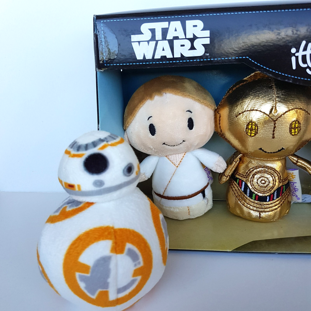 Itty Bittys STAR WARS COLLECTOR SET Luke C 3PO Obi Wan Jawa PLUS BB 8 Soft Toy1