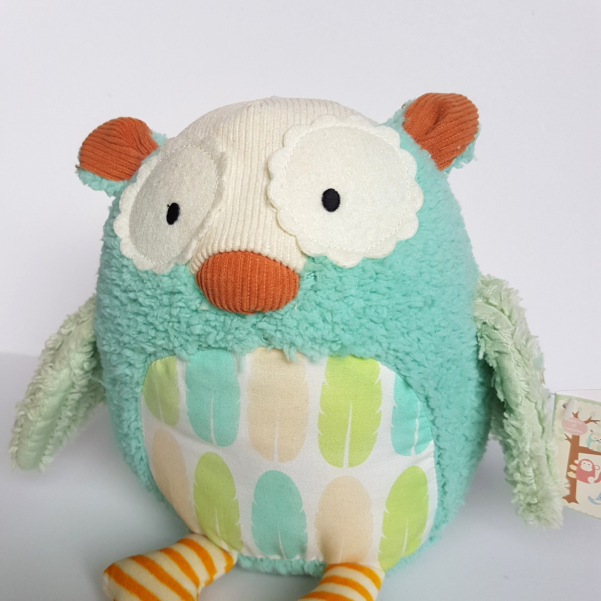 Russ Junglelee OWL BIRD Teal Pastel TAGS 19cm Plush Stuffed Animal Soft Toy Cute2