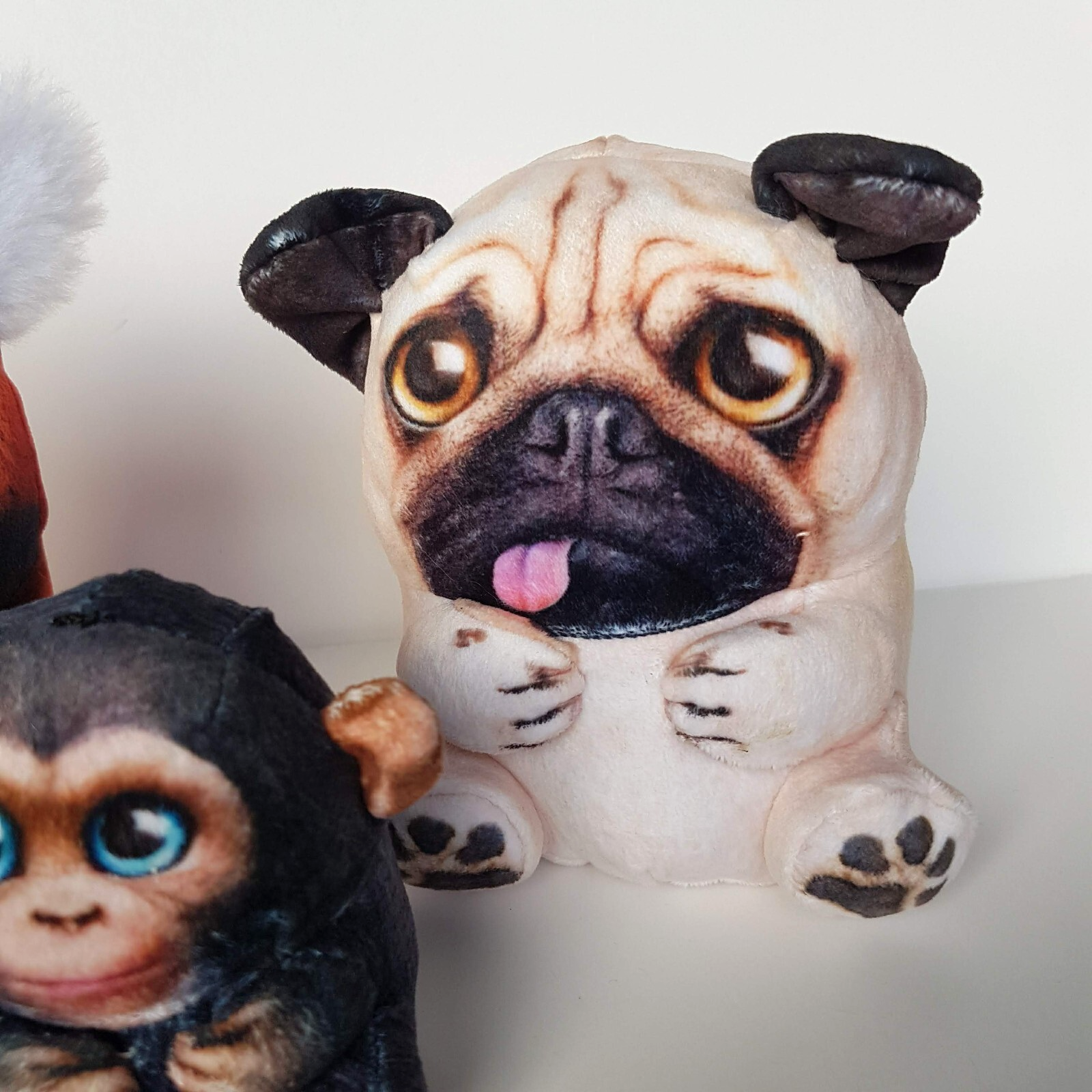 WILD ALIVE Red Panda Pug Dog Monkey Plush Funny Stuffed Animal Soft Toy Pets2
