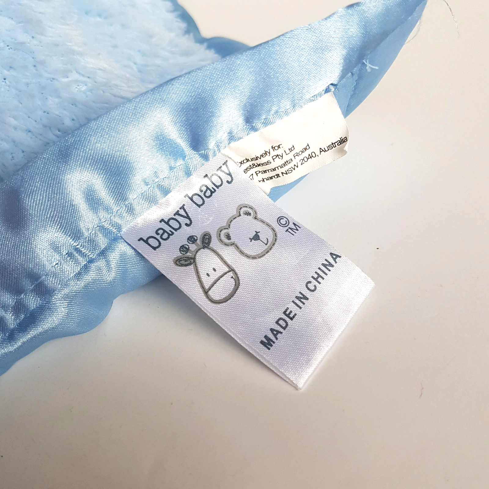 Baby Baby BLUE TEDDY LOVEY Plush Rattle Soft Toy Comforter Security Blanket Toy6