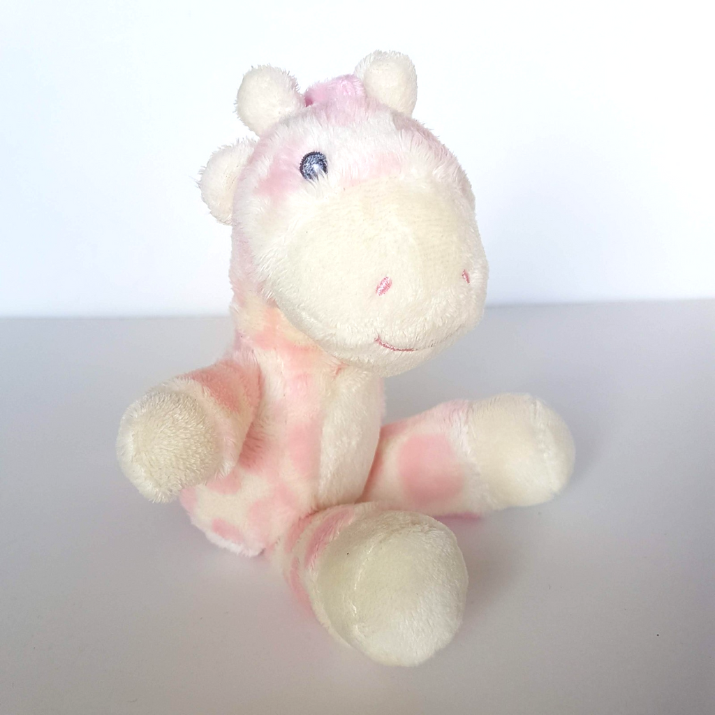 Gigio PINK GIRAFFE RATTLE Lovey Pink Plush Stuffed Animal Baby Soft Toy Cute Toy1