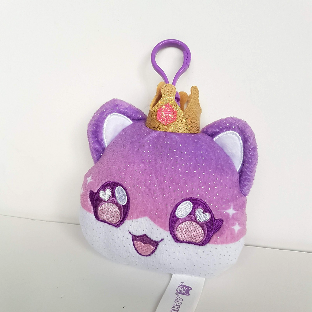 Aphmau PRINCESS CAT KEY RING Meemeows Key Chain Clip On Plush Soft Toy Kitten3