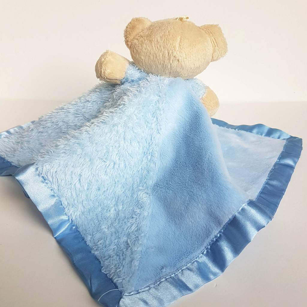 Baby Baby BLUE TEDDY LOVEY Plush Rattle Soft Toy Comforter Security Blanket Toy5