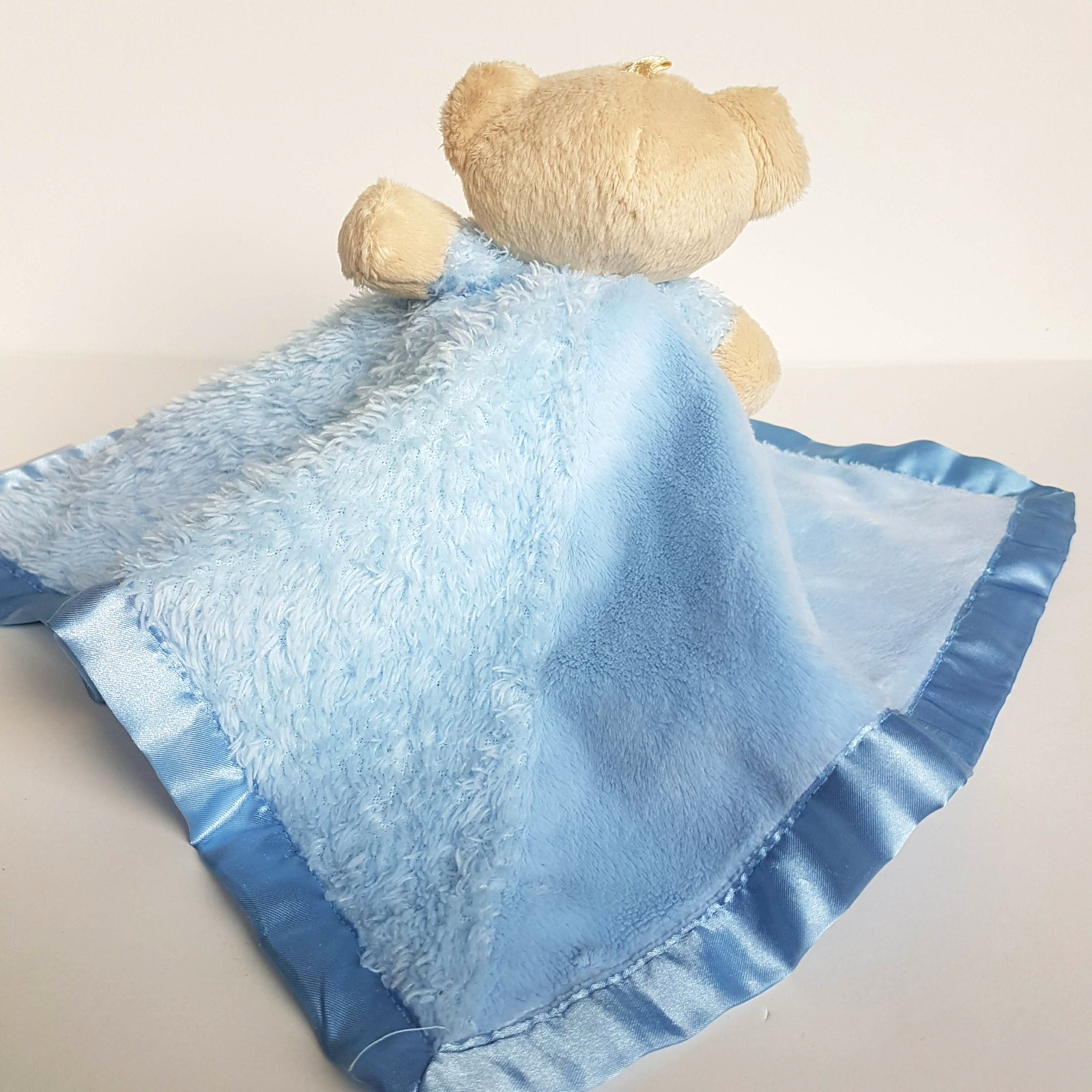 Baby Baby BLUE TEDDY LOVEY Plush Rattle Soft Toy Comforter Security Blanket Toy5