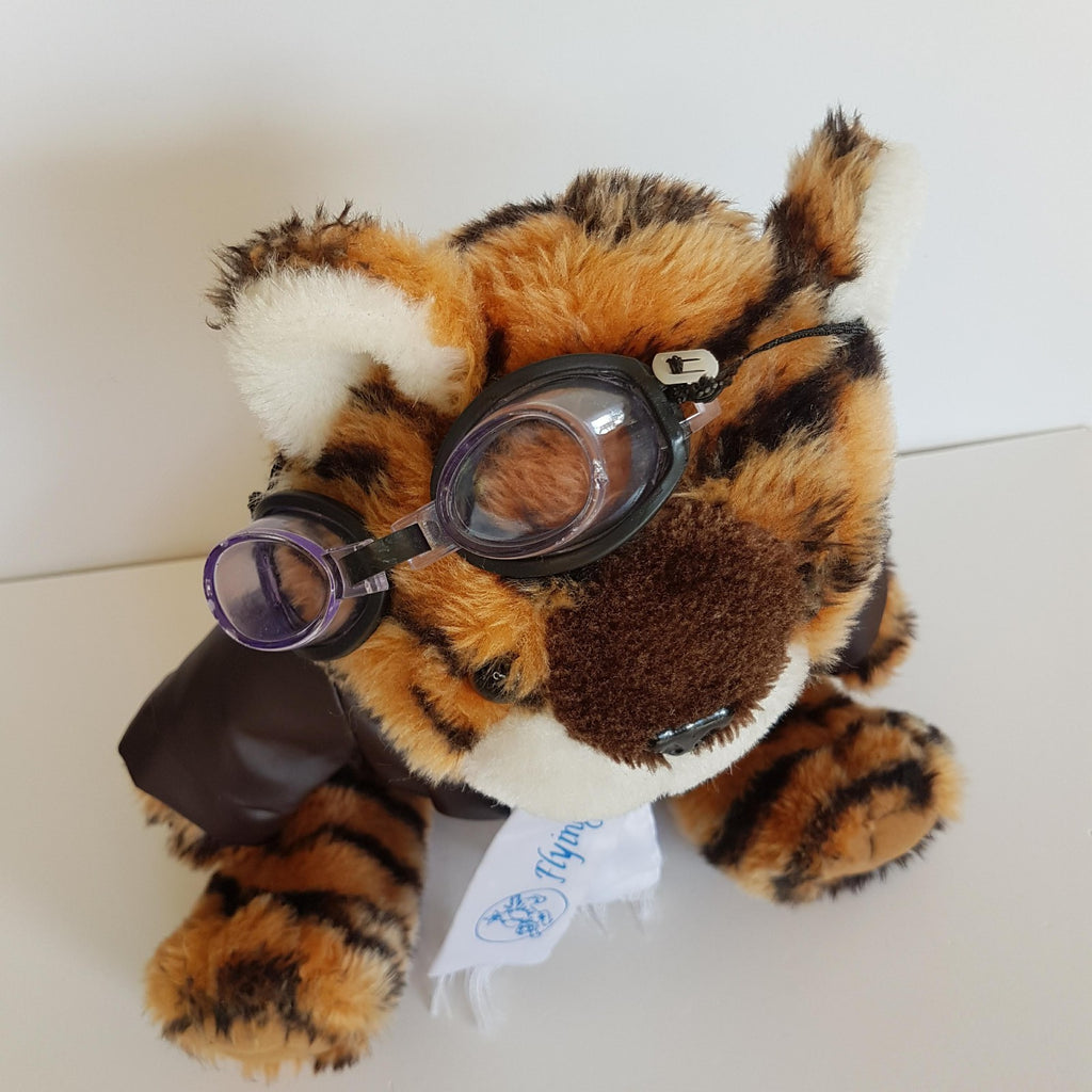 Rare Vintage FLYING TIGERS Aviation Squadron Pilot Plush Stuffed Animal Soft Toy6