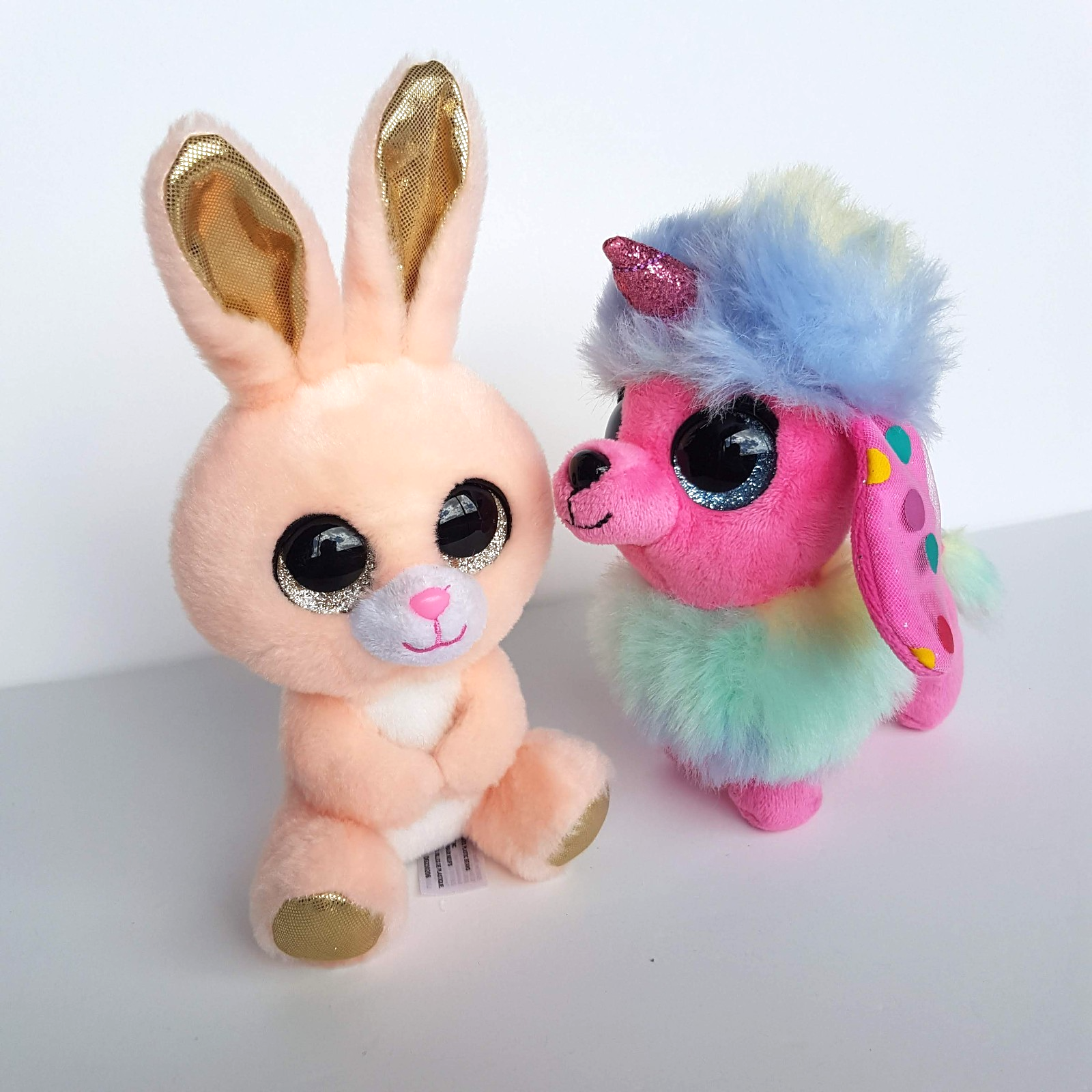 Coco Surprise BUNNY & POODLE UNICORN Plush Stuffed Animal Soft Toy Glitter Eyes1