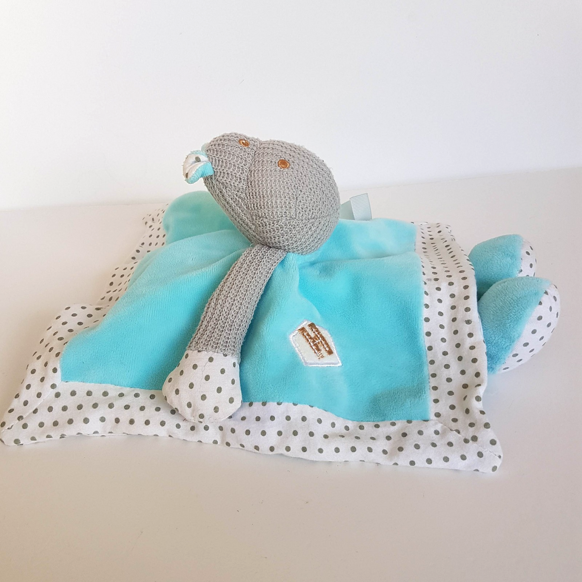 Alluring KNIT HIPPO Lovey Security Comforter Sleep Toy Soft Toy Stuffed Animal2