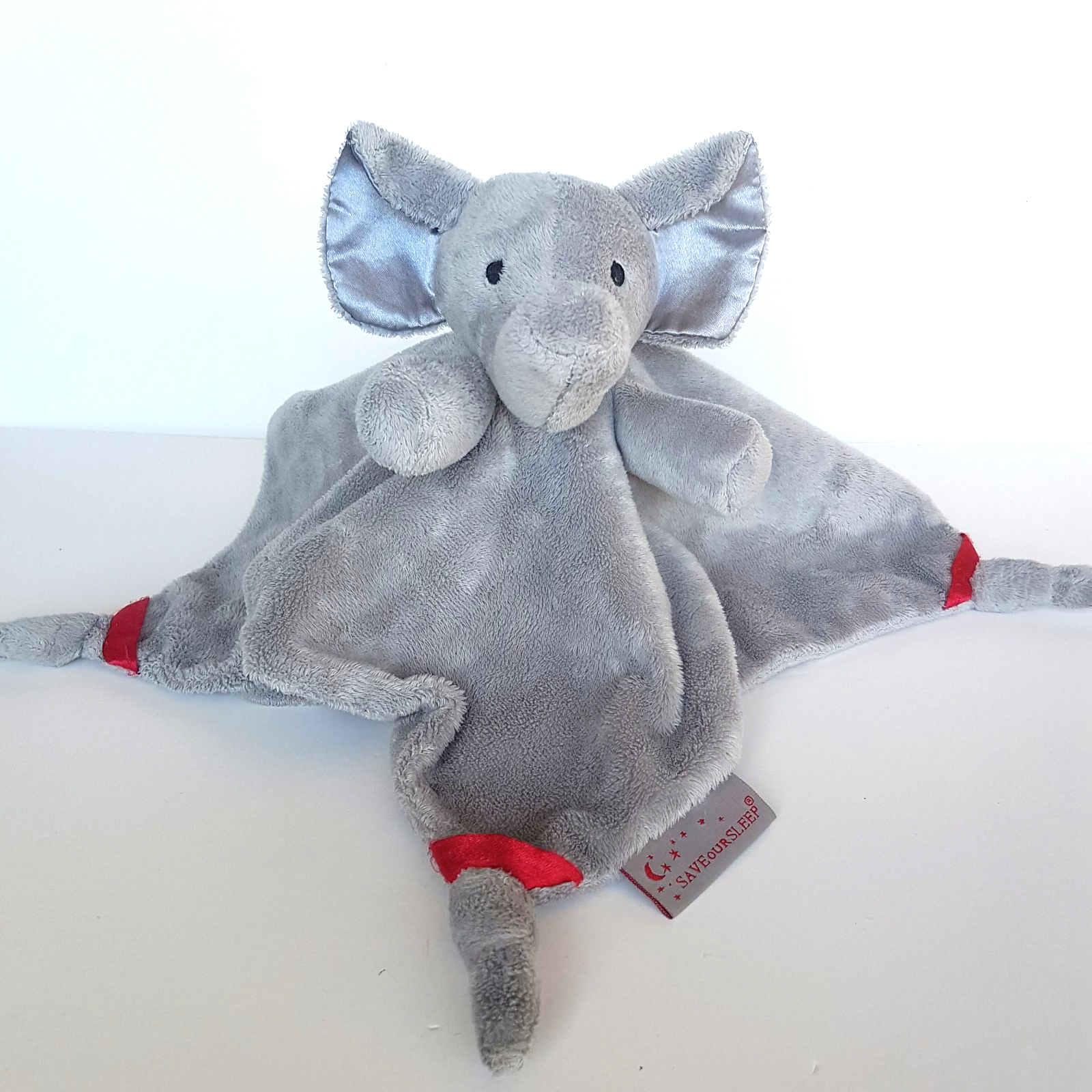 Save Our Sleep GREY ELEPHANT Lovey Plush Security Comforter Sleep Baby Soft Toy0