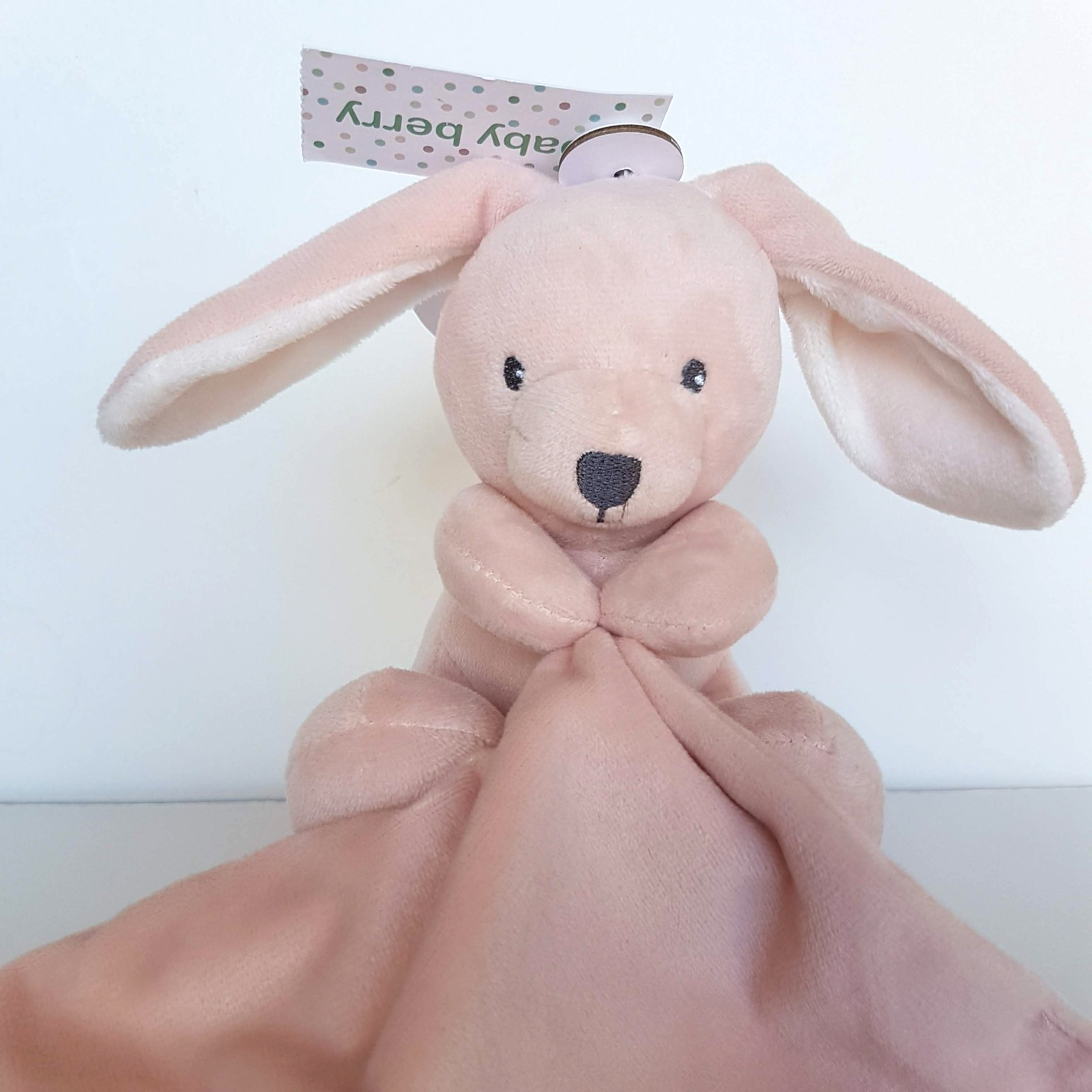 Baby Berry PINK BUNNY RABBIT Lovey Comforter Security Blanket TAGS Soft Toy Cute1