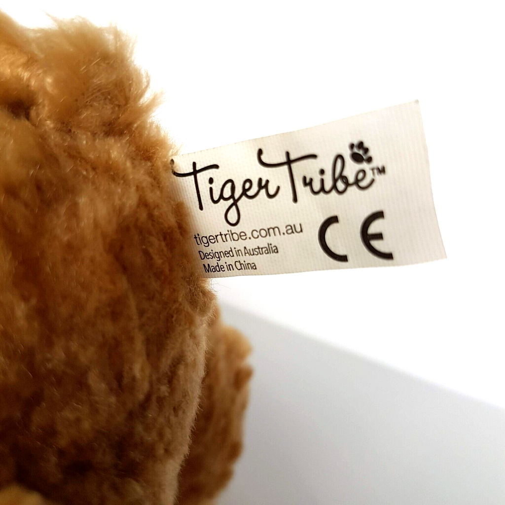 Tiger Tribe TEDDY BEAR Plush 30cm Stuffed Animal Super Soft Toy Red Scarf Cuddly9