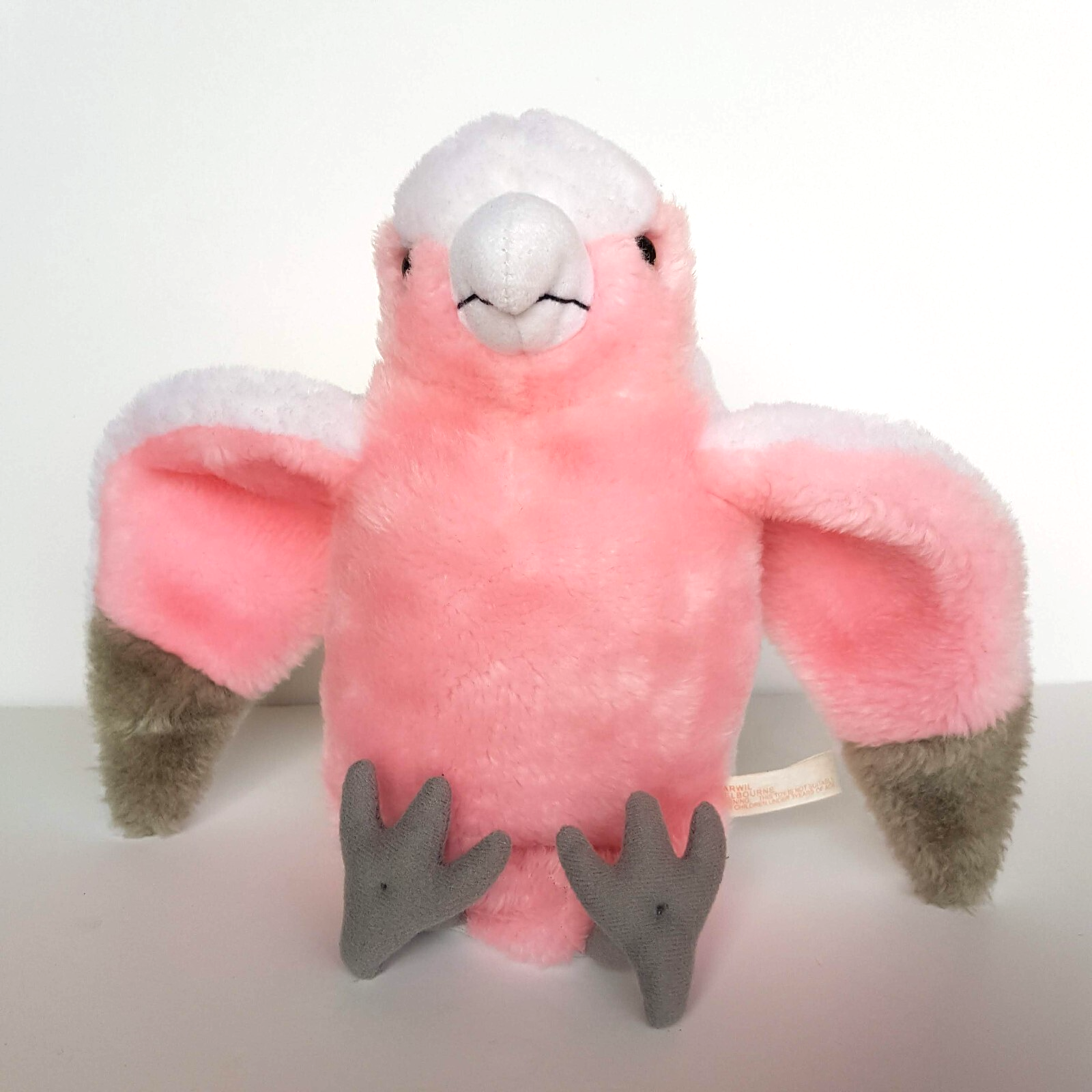 Harwil GALAH Pink Bird Hand Puppet Stuffed Animal Soft Toy Australian Native Toy3