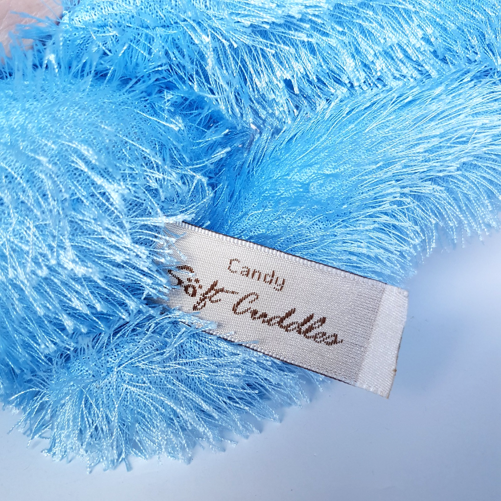 Soft Cuddles CANDY BLUE Teddy Bear 35cm Plush Soft Toy Stuffed Animal Bow Floppy9