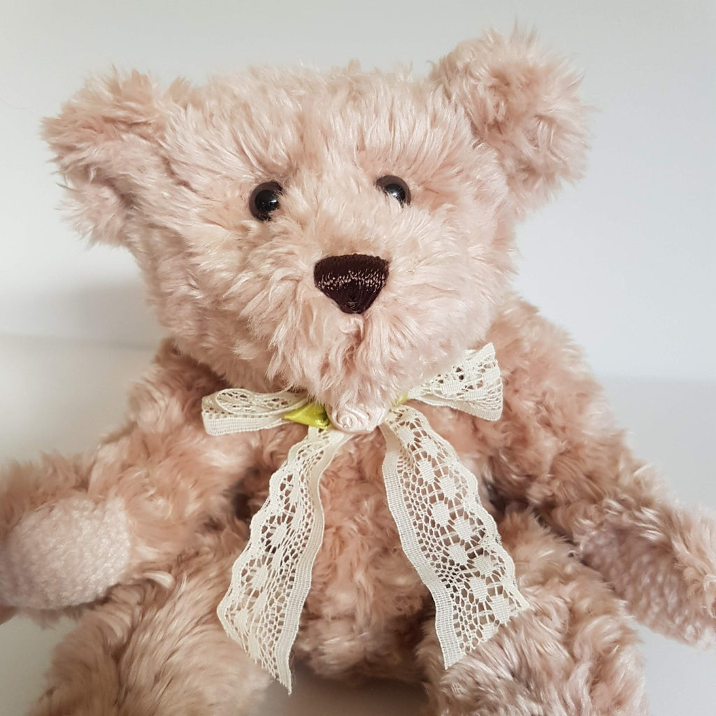 Korimco DUSTY ROSE TEDDY BEAR 27cm Plush Soft Toy Floppy Stuffed Animal Cuddly2